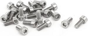 M2.5x6mm T8 Torx Drive 304 Stainless Steel Torx Socket Head Cap Screw 20pcs