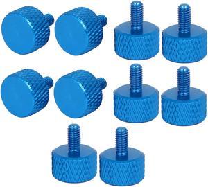 Computer PC Graphics Card Knurled Thumb Screws Sky Blue M3x6mm 10pcs