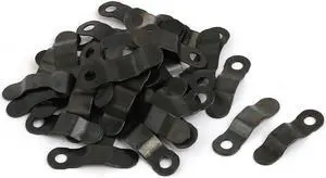 50pcs Metal Picture Photo Arch Frame Turnbutton Turn Button Black w Screws