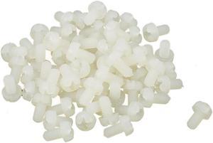 M3 x 5mm Nylon Phillips Cross Pan Head Machine Screws White 50 PCS