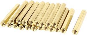 Computer Motherboard M4x40 M4 Female Threaded Bolts Brass Standoff Spacer 20 Pcs