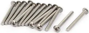M3 x 30mm 316 Stainless Steel Truss Phillips Head Machine Screws 15pcs