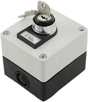 Unique Bargains Unique Bargains AC 660V 3 Position Key Lock Rotary Select Selector Switch Station Screw Terminal
