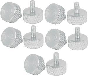 Computer Graphics Card Flat Head Knurled Thumb Screws Silver Tone M3.5x6mm 10pcs