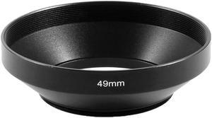 Unique Bargains Digital Camera Filter Screw-in Mount 49mm Aluminum Wide-Angle Lens Hood Shade