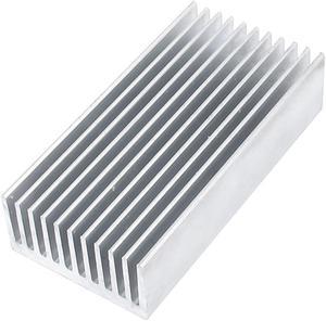 Unique Bargains Silver Tone Aluminum Heatsink Heat Diffuse Dissipation Cooling Fin 80x40x20mm