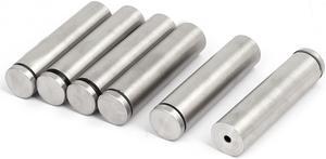 25mmx100mm Stainless Steel Glass Standoff Pins Fixing Mount Bolts Nails 6pcs