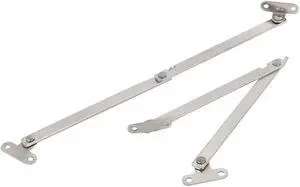 Unique BargainsCupboard Furniture Metal Lid Support Hinge Stay Silver Tone 220mm Length 2pcs