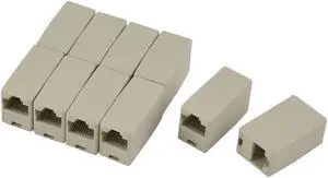 10pcs RJ45 8P8C F-to F Type Network Cable Connector Adapter Extender Coupler