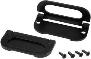 3-inch x 1-3/8-inch Door Drawer Handle Flush Ring Pull Zinc Alloy Black 2pcs