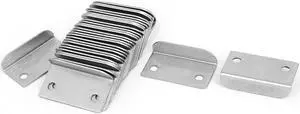 Unique BargainsHome Office Cabinet Drawer Metal Lock Strike Plates 39mm Length 30PCS