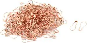 Gourd Design Sewing Tool Clothing Safety Pin Fastener Rose Gold Tone 200pcs