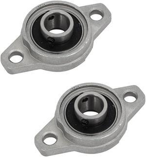 FL001 12mm Bore Zinc Alloy 2-Bolt Self-aligning Flange Mounted Ball Bearing 2pcs