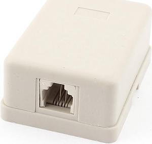 RJ11 6P4C Single Port Female Socket US Telephone Cable Adapter Junction Box
