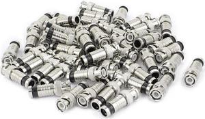 50 Pcs BNC Male Compression Connector RG6 Security Coaxial Cable CCTV Camera