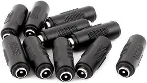 10Pcs DC Power Female to Female Jack Adapter 2.1x5.5mm Connector For CCTV Camera