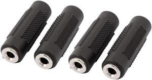 3.5mm Female to Female F/F Audio Stereo Adapter Connector Coupler Extension 4Pcs