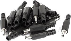 20 Pcs 3.5mmx1.35mm Male DC Power Jack Connector Socket Adapter Black