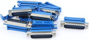 Unique Bargains 10Pcs Parallel Port D-SUB DB25 25-Pin Male IDC Flat Cable Connector