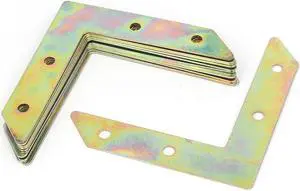 Picture Frame L Shape Angle Bracket Flat Plate Fastener Bronze Tone 10pcs