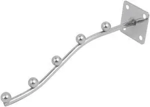 Wall Mount Waved Waterfall Hanger Rack 5 Beads Garment Display Hook