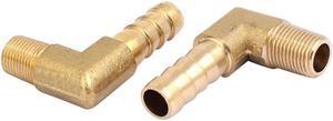 1/8BSP Male Thread 8mm Hose Barbed Fitting Right Angle Elbow Connector 2pcs
