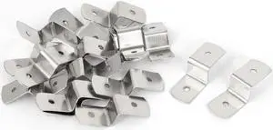 38mm x 13mm x 11mm Metal Z Shape Picture Frame Braces Brackets Silver Tone 20PCS