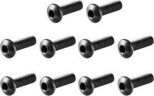 M2.5x8mm Thread 10.9 Alloy Steel Button Head Hex Socket Cap Screw Bolt 100pcs