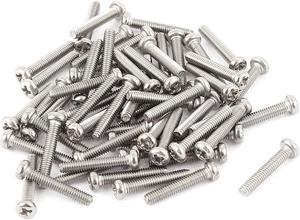 M2.5 x 14mm 304 Stainless Steel Crosshead Phillips Round Head Screws Bolt 60pcs