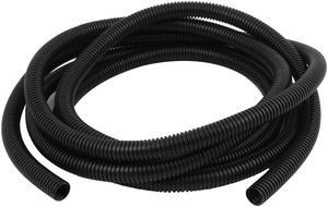 Black 13 x 16mm Flexible Split Corrugated Tubing Cable Conduit Tube Pipe 10.8Ft