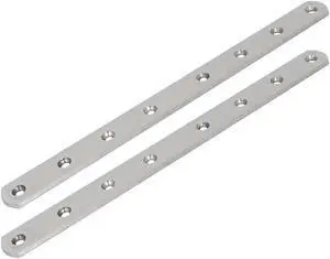 300mmx25mmx4mm Stainless Steel Straight Flat Fixing Mending Plates Brackets 2pcs