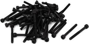 M3 x 30mm Alloy Steel Bolt Cap Point Hex Socket Head Screws Black 50PCS