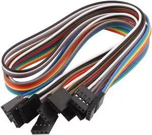 5 Pcs Female to Female 4P Jumper Wire Ribbon Cable Pi Pic Breadboard DIY 40cm