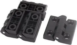 48mm x 48mm Black Plastic 2 Leaves Foldable Flap Bearing Butt Hinge 4PCS