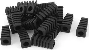 20pcs 27x9x6mm Mini Rubber Square Strain Relief Cord Boot Protector Cable Sleeve
