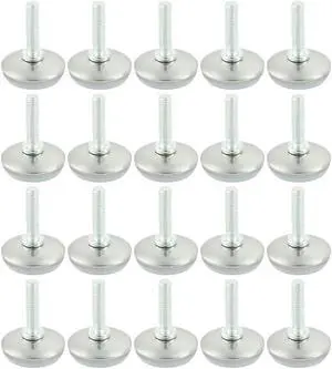 Unique Bargains 20 x Adjustable Thread M8x25mm Leveller Leveling Foot Furniture Glide