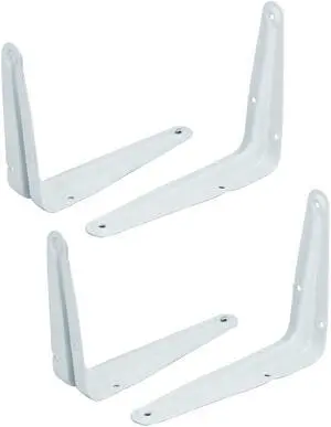 15cm 6-inch Length Metal L Shape Wall Mounted Shelf Brackets Support Brace 4pcs