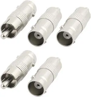5pcs BNC Female Jack to RCA Male Adapter Connector for CCTV Security Camera