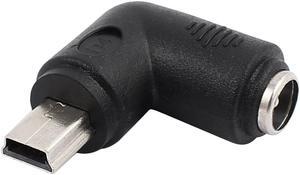 DC 5.5 x 2.1 mm Jack To Mini USB 5Pin Male Right Angle Male Power Adapter