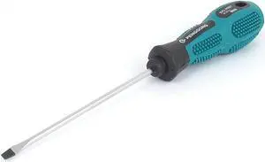 3mmx100mm Shaft 3mm Magnetic Tip Plastic Grip Slotted Flat Head Screwdriver