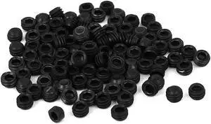 DIN916 M3x2mm Metal Grade 10.9 Hex Socket Set Screw Bolt Fastener Black 100pcs