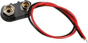 DC 9V Battery Clip I-Type Buckle Connector Plastic Shell Lead Wire 15cm Long