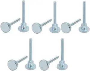 Unique Bargains M3x25mm Carbon Steel Flat Knurled Head Fully Threaded Thumb Screw Bolt 10pcs