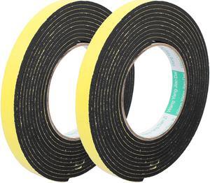 2pcs 15mm x 3mm Single Sided Self Adhesive Shockproof Sponge Foam Tape 4M Length