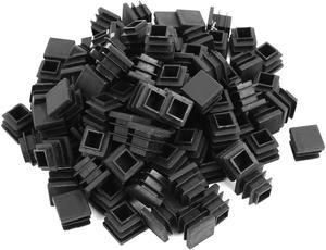 Plastic Square Tube Pipe Inserts End Blanking Caps Black 16mmx16mm 100pcs