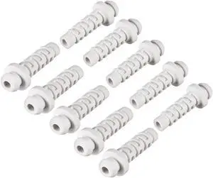 10pcs 3mm Inner Dia PVC Strain Relief Cord Boot Protector Power Tool Hose White