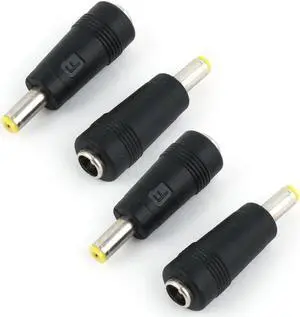 Plastic 4.75mm x 1.7mm Male Connector to 5.5mm x 2.1mm Female Jack DC Power Adapter 4pcs