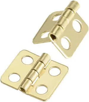 0.5" Mini Hinge Jewelry Case Wooden Box Hinges Fittings Golden Plain 50pcs