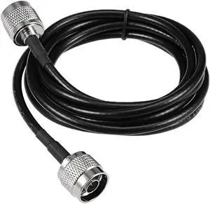 Unique Bargains 2M N-Type Male to N-Type Male Antenna RF Coaxial Extension Pigtail Cable Black