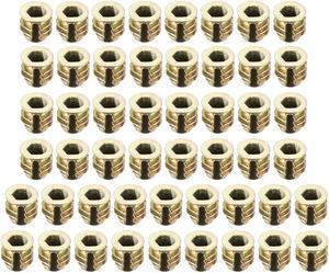 Threaded Insert Nuts Zinc Alloy Hex Socket M4 Internal Threads 8mm Length 50pcs